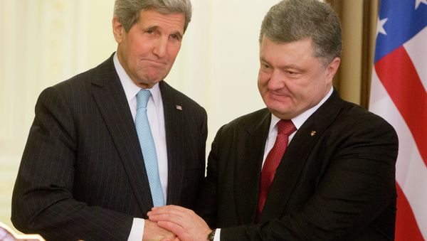 Poroshenko and John Kerry Poroshenko and John Kerry - Sputnik International