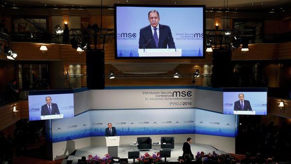 Russian Foreign Minister Sergei Lavrov addresses during the 51st Munich Security Conference at the 'Bayerischer Hof' hotel in Munich February 7, 2015. - Sputnik International