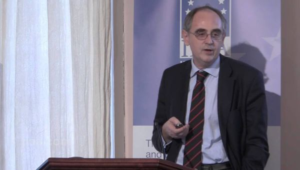 Screenshot from a video of Edward Lucas giving a speech in January on EU-Russian relations Screenshot from a video of Edward Lucas giving a speech in January on EU-Russian relations - Sputnik International