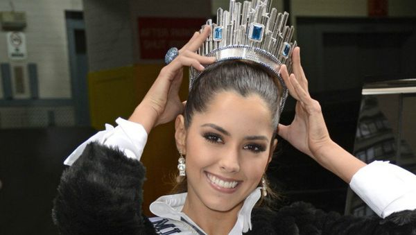 Paulina Vega, Miss Universe 2015 out and about for Celebrity Candids - FRI, , New York, NY January 30, 2015 - Sputnik International