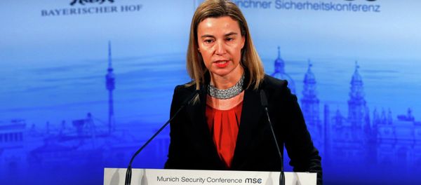 European Union foreign policy chief Federica Mogherini addresses during the 51st Munich Security Conference at the 'Bayerischer Hof' hotel in Munich February 8, 2015 European Union foreign policy chief Federica Mogherini addresses during the 51st Munich Security Conference at the 'Bayerischer Hof' hotel in Munich February 8, 2015 - Sputnik International