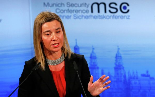 European Union foreign policy chief Federica Mogherini addresses during the 51st Munich Security Conference at the 'Bayerischer Hof' hotel in Munich February 8, 2015 European Union foreign policy chief Federica Mogherini addresses during the 51st Munich Security Conference at the 'Bayerischer Hof' hotel in Munich February 8, 2015 - Sputnik International