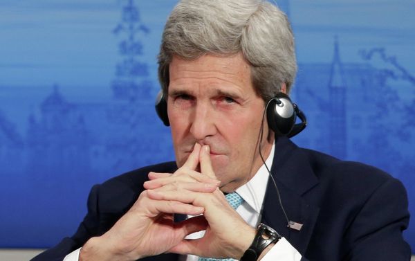 U.S. Secretary of State John Kerry listens to a speech of German Foreign Minister Frank-Walter Steinmeier on the podium during the 51. Security Conference in Munich, Germany, Sunday, Feb. 8, 2015 U.S. Secretary of State John Kerry listens to a speech of German Foreign Minister Frank-Walter Steinmeier on the podium during the 51. Security Conference in Munich, Germany, Sunday, Feb. 8, 2015 - Sputnik International