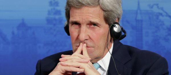 U.S. Secretary of State John Kerry listens to a speech of German Foreign Minister Frank-Walter Steinmeier on the podium during the 51. Security Conference in Munich, Germany, Sunday, Feb. 8, 2015 U.S. Secretary of State John Kerry listens to a speech of German Foreign Minister Frank-Walter Steinmeier on the podium during the 51. Security Conference in Munich, Germany, Sunday, Feb. 8, 2015 - Sputnik International