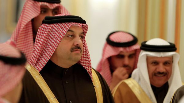 Qatari Foreign Minister Khalid bin Mohamed al-Attiyah (L) attends an emergency meeting of foreign ministers of the Gulf Cooperation Council (GCC) on January 21, 2015 in the Saudi capital Riyadh - Sputnik International