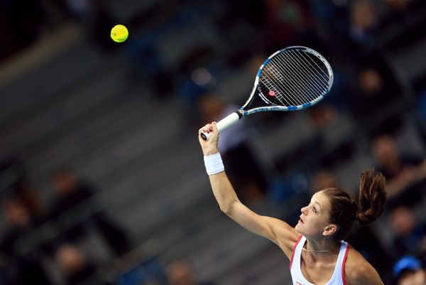 Poland's Agnieszka Radwanska in her loss to Russia's Maria Sharapova during their Fed Cup World Group 1st round tennis match between Poland and Russia in Krakow, Poland on February 8, 2015 Poland's Agnieszka Radwanska in her loss to Russia's Maria Sharapova during their Fed Cup World Group 1st round tennis match between Poland and Russia in Krakow, Poland on February 8, 2015 - Sputnik International