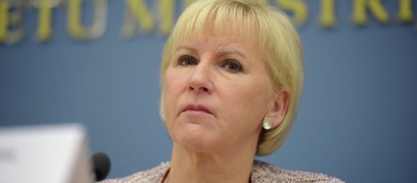 Swedish Foreign minister Margot Wallstrom attends a joint press conference with her Latvian counterpart after their meeting at the Foreign Ministry in Riga on January 23, 2015. File photo. - Sputnik International