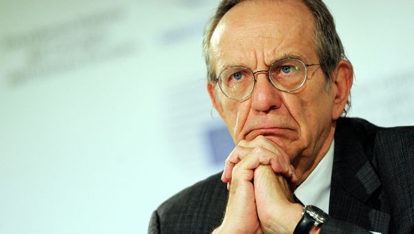 Italian Finance Minister Pier Carlo Padoan attends a meeting in Milan, Italy, Saturday, Sept. 13, 2014 - Sputnik International