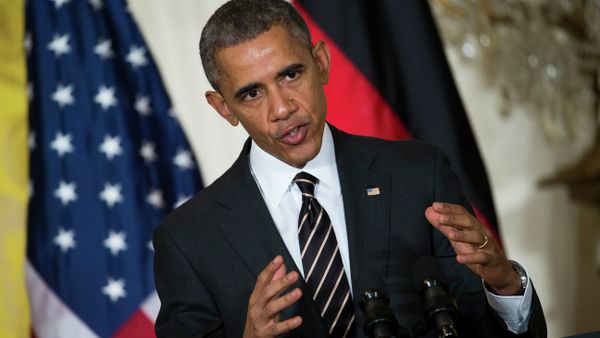 President Barack Obama gestures during a joint news conference with German Chancellor Angela Merkel in the East Room of the White House in Washington, Monday, Feb. 9, 2015 President Barack Obama gestures during a joint news conference with German Chancellor Angela Merkel in the East Room of the White House in Washington, Monday, Feb. 9, 2015 - Sputnik International