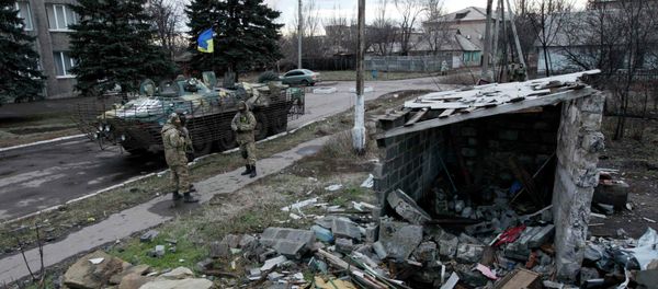 According to media reports, Ukrainian forces violated the ceasefire no less than five times. Three local residents were reportedly killed as a car was blown up near the small town south of Donetsk. - Sputnik International