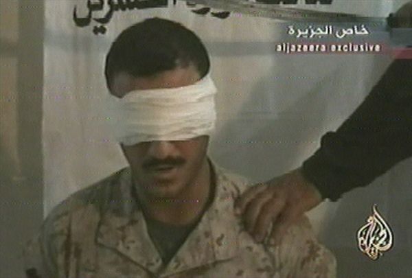 This image from a June 2004 video broadcast by the Al-Jazeera network shows a man identified as US Marine Wassef Ali Hassoun, who Iraqi militants claimed to have lured from his base and captured. - Sputnik International