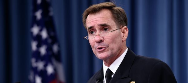 Pentagon press secretary Navy Rear Adm. John Kirby speaks during a briefing at the Pentagon Pentagon press secretary Navy Rear Adm. John Kirby speaks during a briefing at the Pentagon - Sputnik International