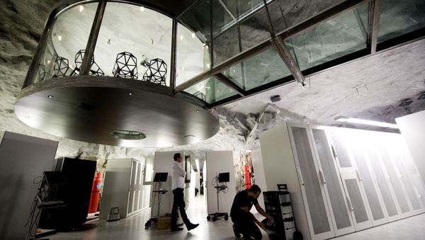 A man walks inside the Pionen high-security computer storage facility of Swedish Bahnhof , one of the companies to host WikiLeaks servers in Stockholm, Sweden. (File) A man walks inside the Pionen high-security computer storage facility of Swedish Bahnhof , one of the companies to host WikiLeaks servers in Stockholm, Sweden. (File) - Sputnik International