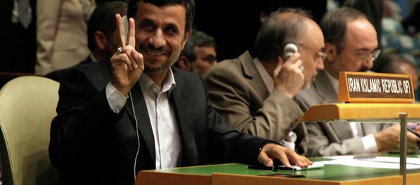 Iran's President Mahmoud Ahmadinejad gestures at the United Nations General Assembly. Iran's President Mahmoud Ahmadinejad gestures at the United Nations General Assembly. - Sputnik International