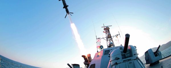A missile is fired from a naval vessel during the test-firing of a new type of anti-ship cruise missile to be equipped at Korean People's Army (KPA) naval units. A missile is fired from a naval vessel during the test-firing of a new type of anti-ship cruise missile to be equipped at Korean People's Army (KPA) naval units. - Sputnik International