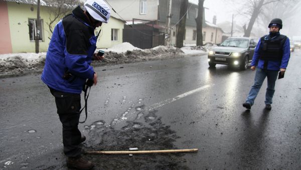 OSCE observers in Donetsk - Sputnik International