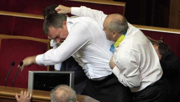 Fight in Verkhovna Rada in Kiev Fight in Verkhovna Rada in Kiev - Sputnik International