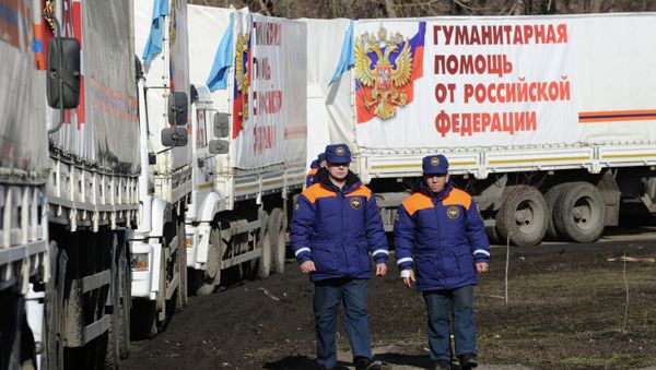 14th humanitarian aid convoy for Ukraine's south-east formed in Rostov Region 14th humanitarian aid convoy for Ukraine's south-east formed in Rostov Region - Sputnik International