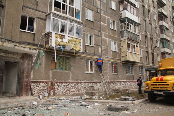 Town of Horlivka after shelling by Ukrainian army - Sputnik International