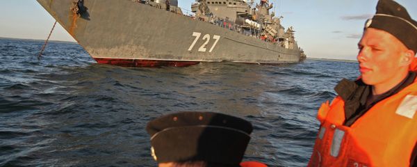 Baltic Fleet's guard ship Yaroslav Mudry during military exercise Baltic Fleet's guard ship Yaroslav Mudry during military exercise - Sputnik International