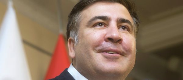 Ex-President of Georgia Mikheil Saakashvili speaks at a briefing in the center of Kiev. Mr. Saakashvili came to Ukraine with a group of Eurpean Parliament deputies - Sputnik International