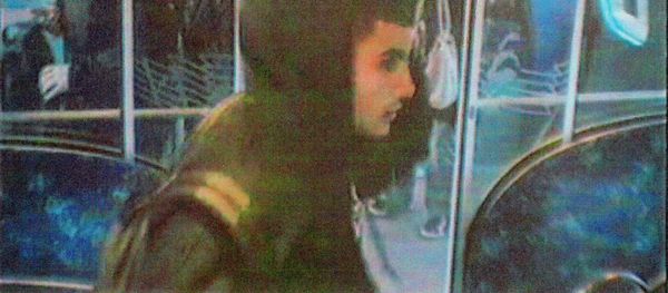 An image released by Danish police shows Omar Abdel Hamid El-Hussein on a subway train in connection to a stabbing in Copenhangen on November 22, 2013, and received by Reuters on February 16, 2015 - Sputnik International