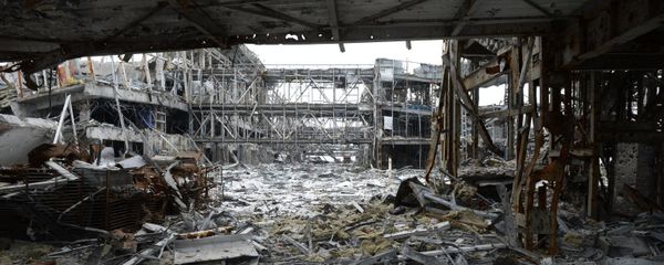 Destroyed airport in Donetsk Destroyed airport in Donetsk - Sputnik International