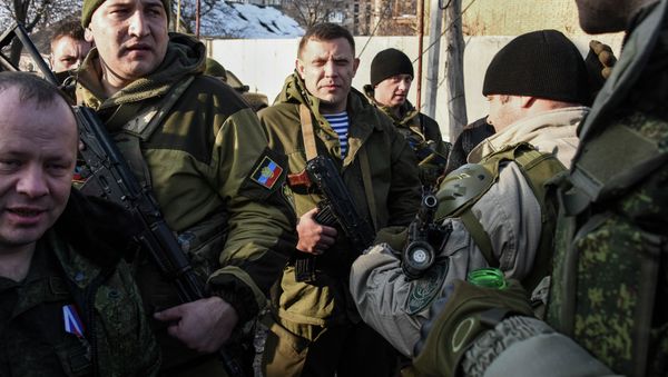 The leader of the self-proclaimed Donetsk People’s Republic, Alexander Zakharchenko, was injured in the leg Tuesday in the eastern Ukrainian town of Debaltseve, LifeNews reported. The leader of the self-proclaimed Donetsk People’s Republic, Alexander Zakharchenko, was injured in the leg Tuesday in the eastern Ukrainian town of Debaltseve, LifeNews reported. - Sputnik International
