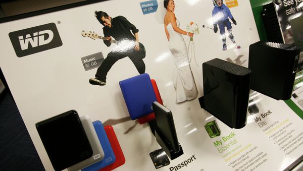 A display of Western Digital hard drives is shown at a Best Buy store, Friday, Nov. 13, 2009 in New York. A display of Western Digital hard drives is shown at a Best Buy store, Friday, Nov. 13, 2009 in New York. - Sputnik International