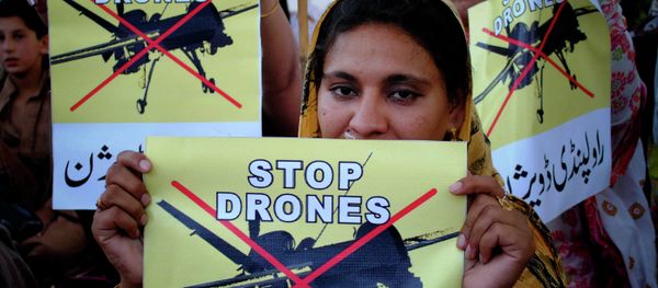Pakistani women rally against the US drone strikes in tribal areas. Pakistani women rally against the US drone strikes in tribal areas. - Sputnik International