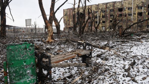 Destroyed airport in Donetsk Destroyed airport in Donetsk - Sputnik International