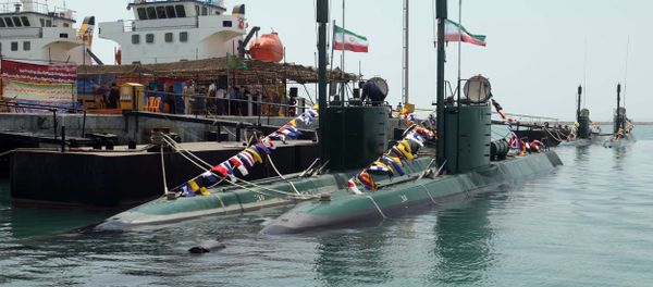A new Iranian submarine, Ghadir, is unveiled during a ceremony in the southern port city of Bandar Abbas on August 8, 2010 - Sputnik International