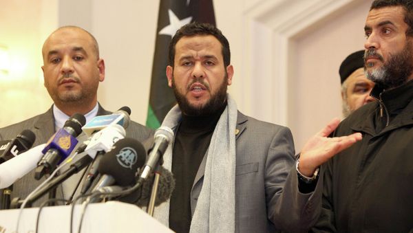 Abdul Hakim Belhaj (centre) in Tripoli, Lybia in 2012 Abdul Hakim Belhaj (centre) in Tripoli, Lybia in 2012 - Sputnik International