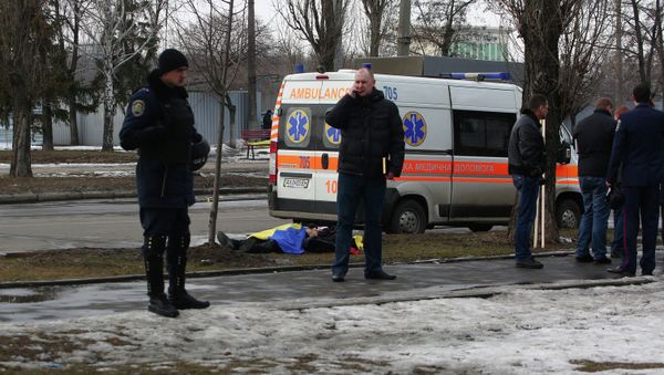 At least two have reportedly been killed and 11 injured in an explosion in Ukraine's second-largest city of Kharkiv during a march on the one-year anniversary of Maidan protests Sunday At least two have reportedly been killed and 11 injured in an explosion in Ukraine's second-largest city of Kharkiv during a march on the one-year anniversary of Maidan protests Sunday - Sputnik International