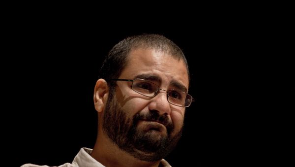 Egypt’s most prominent activist Alaa Abdel-Fattah takes a moment as he speaks about his late father Ahmed Seif, one of Egypt’s most respected human rights lawyers Egypt’s most prominent activist Alaa Abdel-Fattah takes a moment as he speaks about his late father Ahmed Seif, one of Egypt’s most respected human rights lawyers - Sputnik International