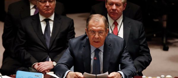 Russian Foreign Minister Sergey Lavrov addresses a meeting of the United Nations Security Council at the U.N. headquarters in New York, February 23, 2015 - Sputnik International