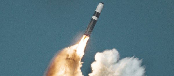 Underwater launch of a Trident ballistic missile from a submarine Underwater launch of a Trident ballistic missile from a submarine - Sputnik International
