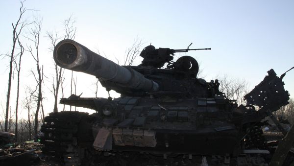 Ukrainian military equipment destroyed during combat activities in the city of Debaltseve. Ukrainian military equipment destroyed during combat activities in the city of Debaltseve. - Sputnik International