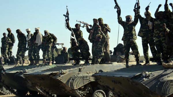 Chadian troops gather on February 1, 2015 near the Nigerian town of Gamboru, just accros the border from Cameroon Chadian troops gather on February 1, 2015 near the Nigerian town of Gamboru, just accros the border from Cameroon - Sputnik International