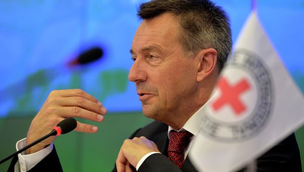 President of the International Committee of the Red Cross (ICRC) Peter Maurer speaks during a press conference in Moscow on February 24, 2015 - Sputnik International
