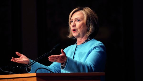 Former U.S. Secretary of State Hillary Clinton speaks on Smart Power: Security Through Inclusive Leadership at Georgetown University in Washington in this December 3, 2014 file photo Former U.S. Secretary of State Hillary Clinton speaks on Smart Power: Security Through Inclusive Leadership at Georgetown University in Washington in this December 3, 2014 file photo - Sputnik International