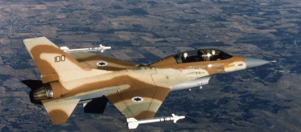 An Israeli Air Force F-16 jet fighter in flight over Israel. An Israeli Air Force F-16 jet fighter in flight over Israel. - Sputnik International