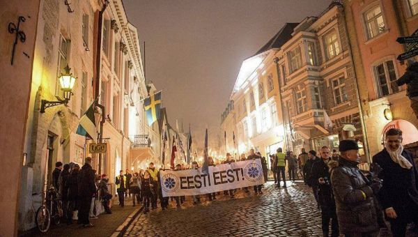 A torch-lit march held by the Conservative People's Party of Estonia was recently attended by a Swedish white nationalist organization, despite organizers' claims that the event had 'no connection to Nazi Germany'. - Sputnik International