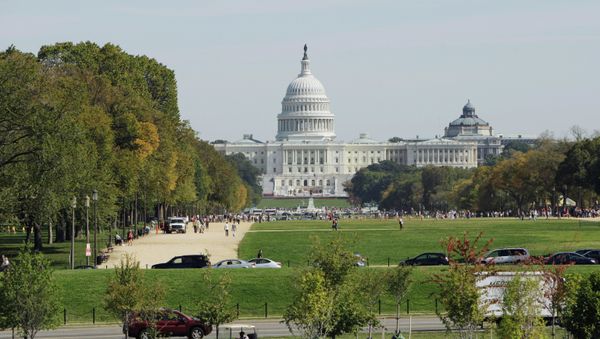 The United States Capitol, the meeting place of the US Congress in Washington, DC The Capitol's foundation stone was laid by George Washington on September 18, 1793 - Sputnik International