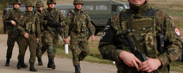 Troops from Poland march during an exercise in Bemowo Piskie near Orzysz, in northeastern Poland. File photo Troops from Poland march during an exercise in Bemowo Piskie near Orzysz, in northeastern Poland. File photo - Sputnik International