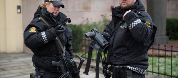 Armed police officers in Oslo Armed police officers in Oslo - Sputnik International