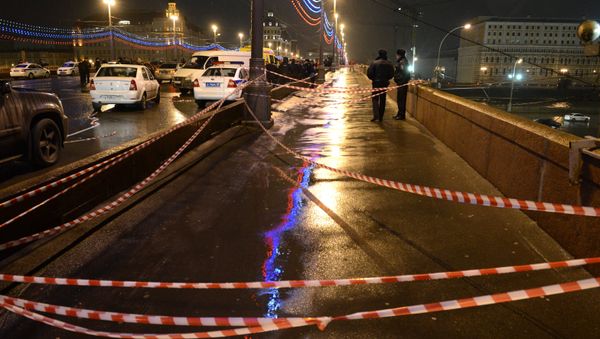 On the site of the killing of leading opposition figure and former deputy prime minister Boris Nemtsov On the site of the killing of leading opposition figure and former deputy prime minister Boris Nemtsov - Sputnik International