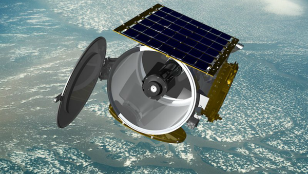 Concept art of a Raytheon small satellite in orbit - Sputnik International