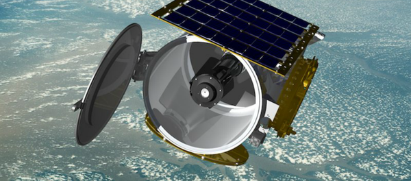 Concept art of a Raytheon small satellite in orbit Concept art of a Raytheon small satellite in orbit - Sputnik International