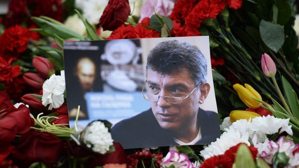 Flowers on murder scene of politician Boris Nemtsov Flowers on murder scene of politician Boris Nemtsov - Sputnik International